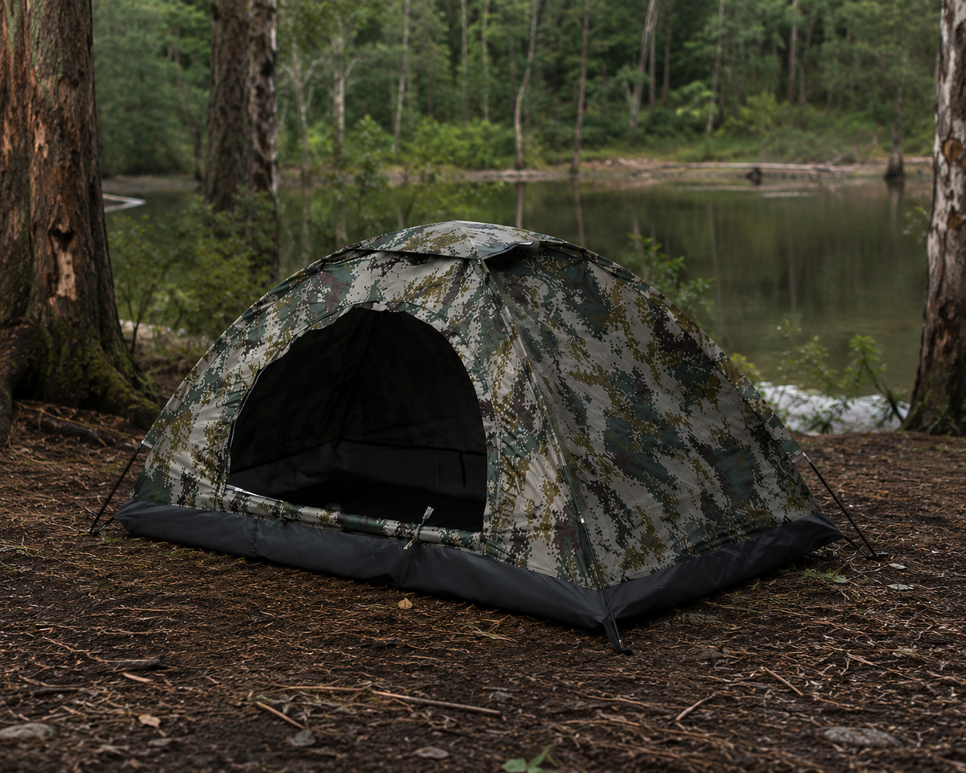 Tomshoo 1/2 Person Ultralight Camping Tent Single Layer Portable Hiking Tent Anti-UV Coating UPF 30+ for Outdoor Beach Fishing