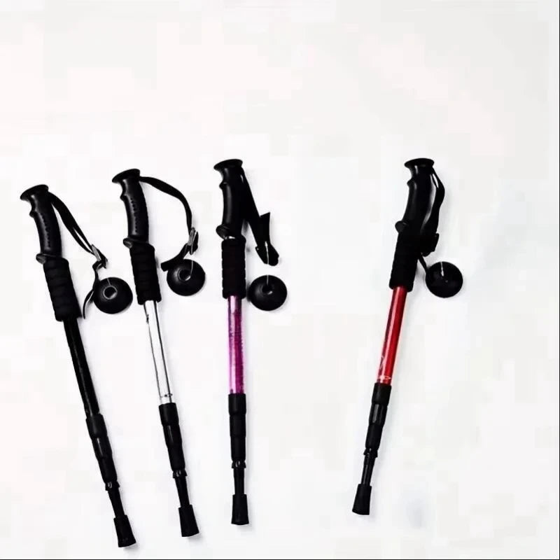 Ultralight Trekking Poles Outdoor Camping Mountaineering Backpacking Hiking Shock Absorption Foldable Design